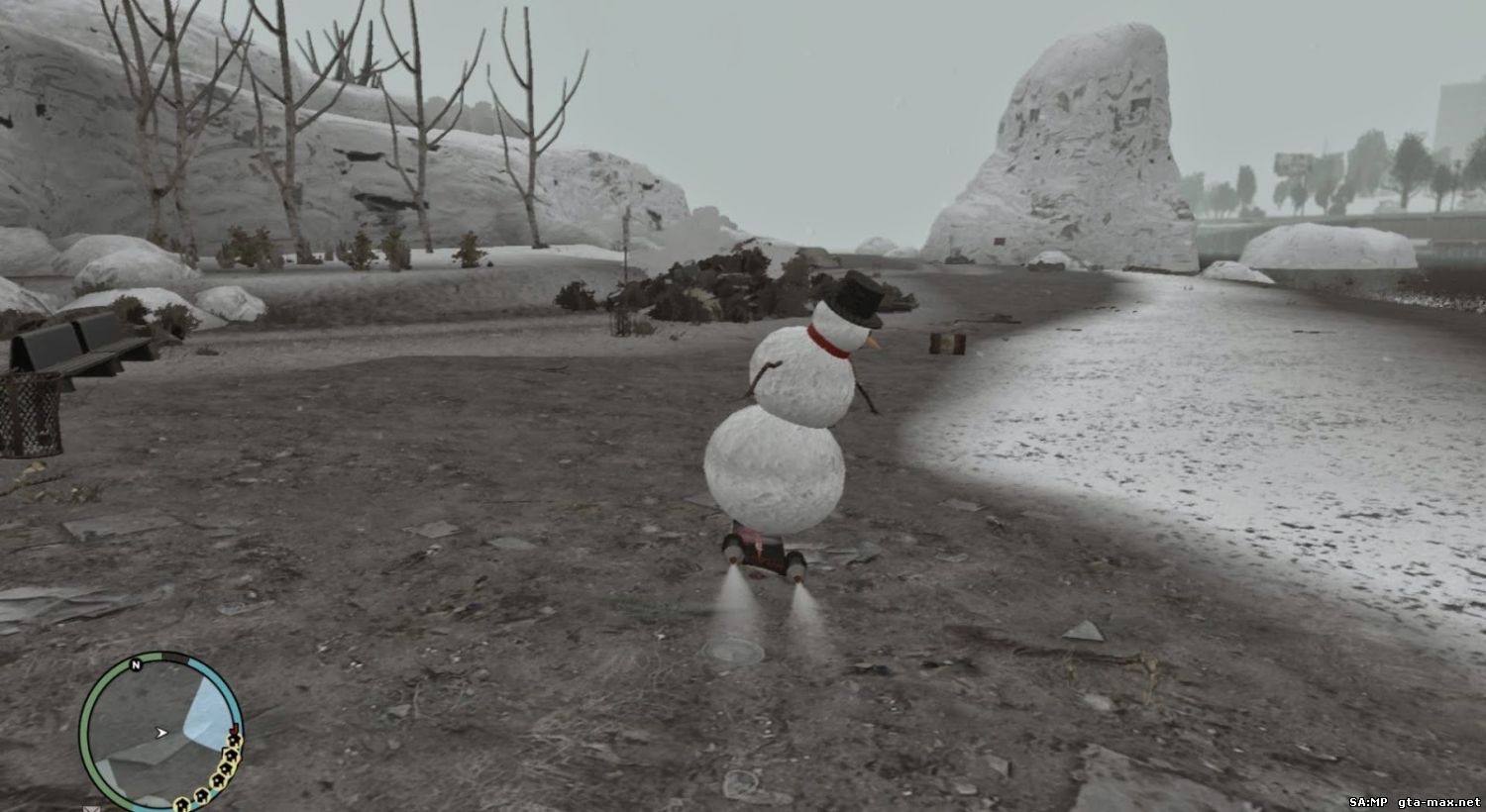 Radical Snowman (Снеговик стоящий на сноуборде)
